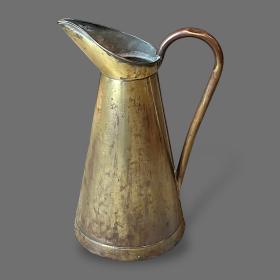 Antique French Extra Large Brass Jug
