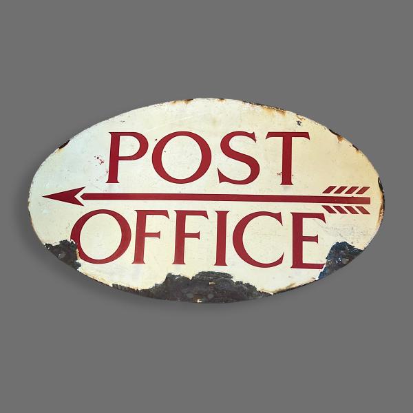 Double Sided Enamel Post Office Sign