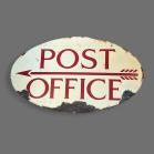 Double Sided Enamel Post Office Sign