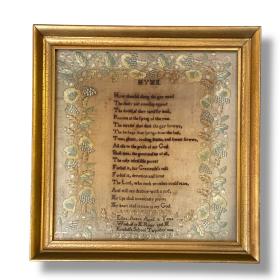 Georgian Silkwork Sampler by Eliza Aston