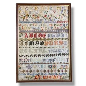 Victorian Needlework Sampler by Felicia Wangler