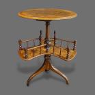 Victorian Burr Walnut Inlaid Revolving Book Stand