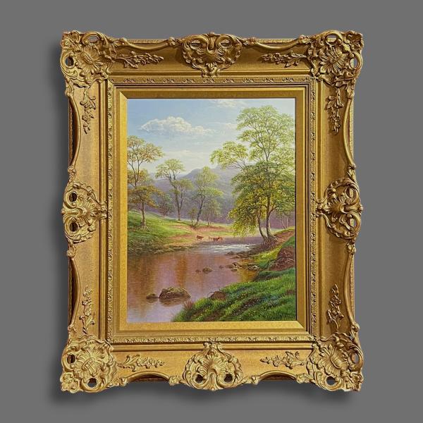 Oil on Canvas On The Wharf Bolton Woods by William Mellor