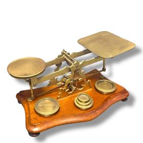 Large Antique Brass Postal Scales