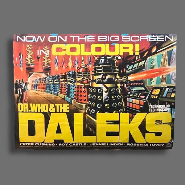 Rare 1965 Dr Who and The Daleks Film Poster
