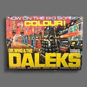 Rare 1965 Dr Who and The Daleks Film Poster