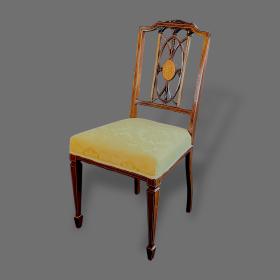 Late Victorian Mahogany Inlaid Chair