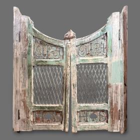 Pair of Hardwood Indian Dog Gates