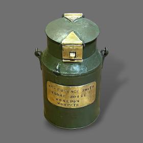 Antique Green Painted Morpeth Milk Can