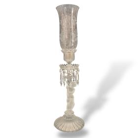 Baccarat Frosted Glass Putti Storm Lamp