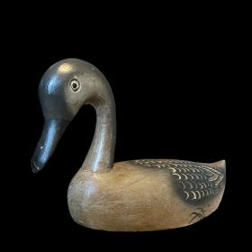 1920s Hand Painted Wooden Decoy Duck