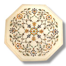 Pietra Dura Inlaid Marble Table Top Panel