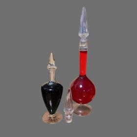 Pair of Glass Shop Display Chemist Bottles