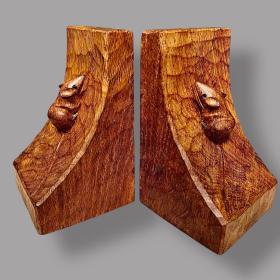 Pair of Mouseman Bookends