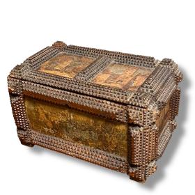 Late 19th Century Tramp Art Box