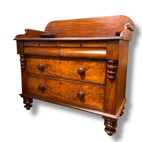 Victorian Mahogany Gallery Back Chest of Drawers