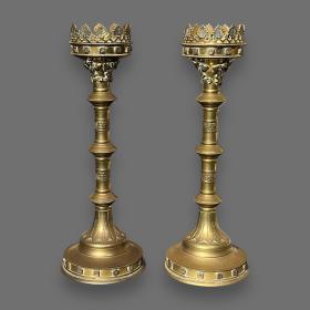 Large Pair of Victorian Candlesticks