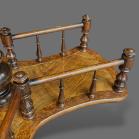 Victorian Burr Walnut Inlaid Revolving Book Stand