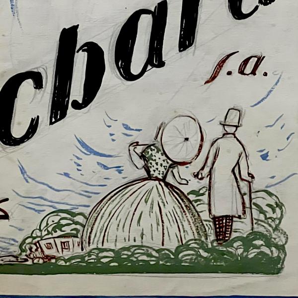 Rare Original Artwork for The Centinery of Suchard Chocolate