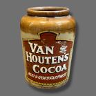 19th Century Ceramic Van Houtens Cocoa Jar