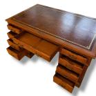 Victorian Oak Pedestal Desk by Edwards & Roberts