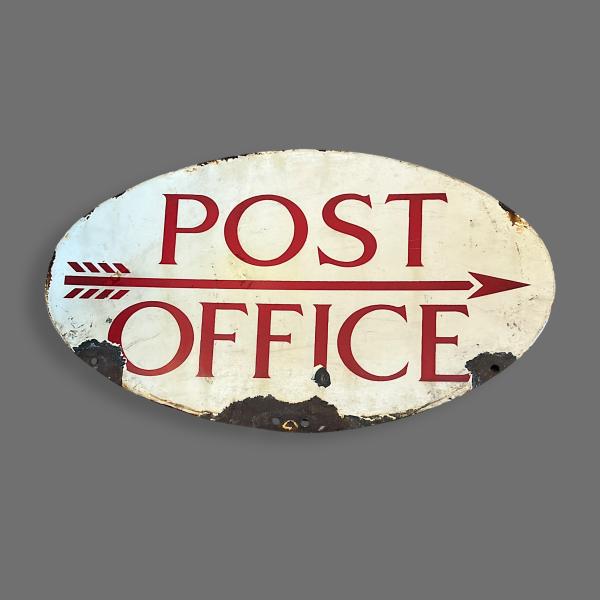 Double Sided Enamel Post Office Sign