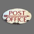 Double Sided Enamel Post Office Sign