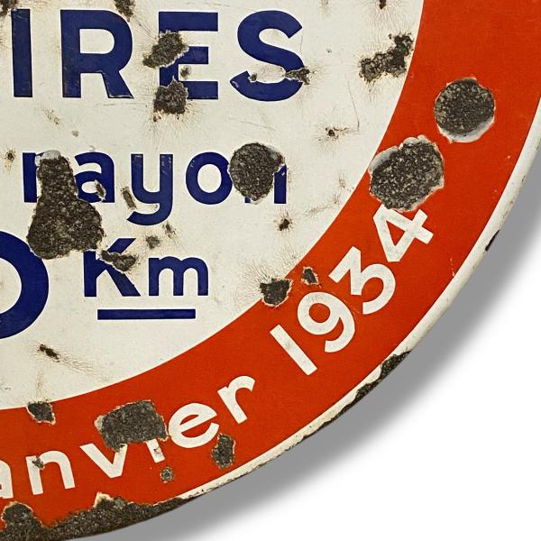 1930s French Military Enamel Sign