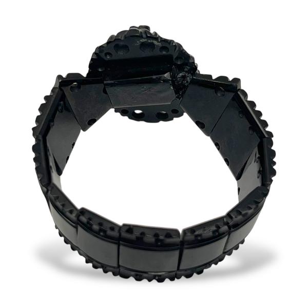 Carved Whitby Jet Bracelet