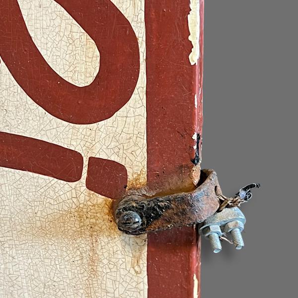 Vintage Hand Painted Wooden Antiques Sign