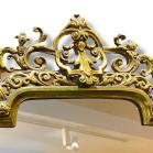 Baroque Style Freestanding Brass Dressing Table Mirror
