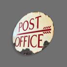 Double Sided Enamel Post Office Sign