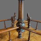 Victorian Burr Walnut Inlaid Revolving Book Stand