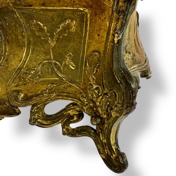 Antique French Art Nouveau Ormolu Jewellery Box