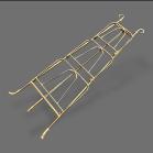 19th Century Unusual Tripod Polished Brass Magazine Rack