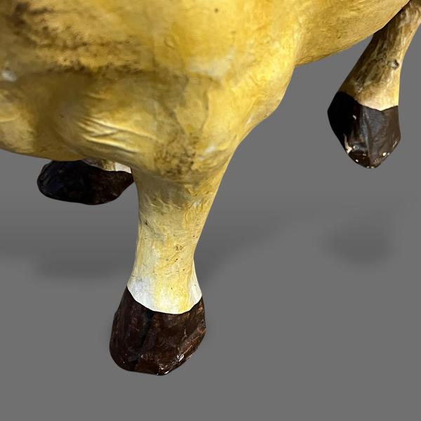 Vintage Papier Mache Butchers Shop Bull