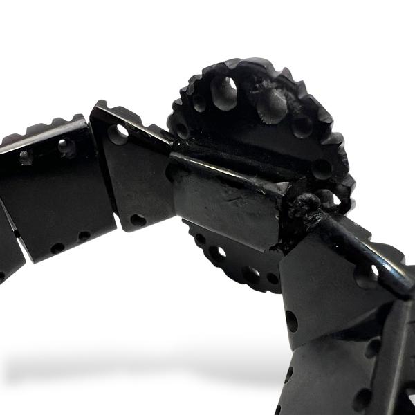 Carved Whitby Jet Bracelet