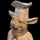 Vintage Cast Iron Butchers Shop Display Pig