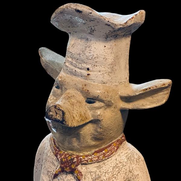 Vintage Cast Iron Butchers Shop Display Pig