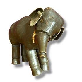 Antique German Shoenhut Articulated Wooden Elephant