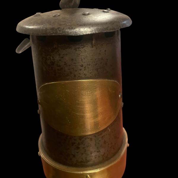 Vintage Brass Miners Lamp