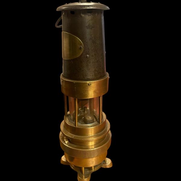 Vintage Brass Miners Lamp