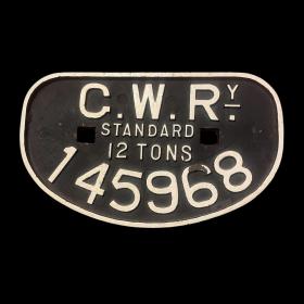 Cast Iron Great Western Railway Coal Wagon D Plate