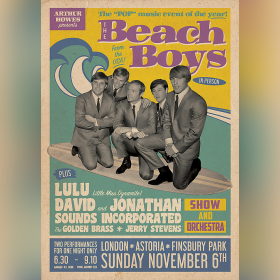 Beach Boys London Astoria Theatre  Framed 33 x 23 " Retro Poster