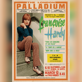 Francoise Hardy France No 1  Framed 33 x 23 inches London Palladium Retro Poster