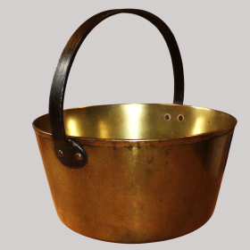 Kitchenalia: Antique Brass Pan Iron handle.