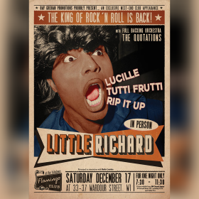 Little Richard Flamingo Club Wardour St London Framed 33 x 23 inches Retro Poster