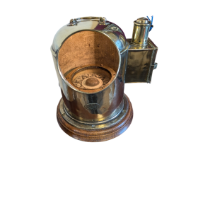 Antique brass ships binnacle and compass