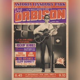 Roy Orbison Astoria  Finsbury Park London Framed  33 x 23 inches  Retro Poster