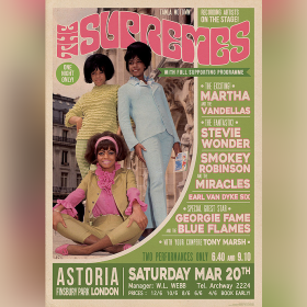 The Supremes  Astoria Finsbury Park 33 x 23 inches Framed  UK  Retro Poster